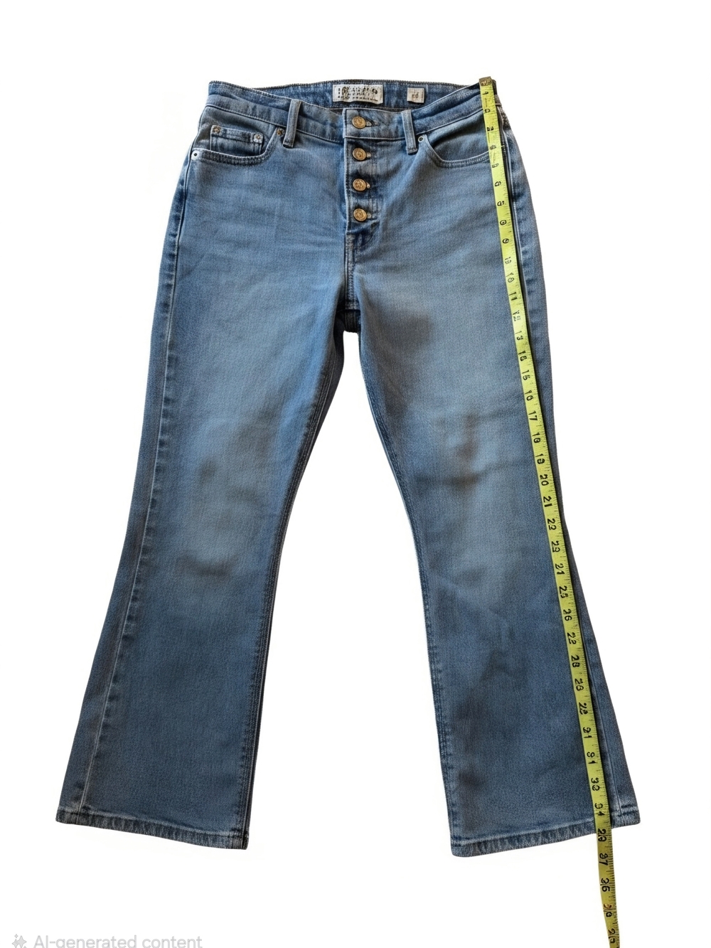 Lucky Brand Light Blue Button-Fly Jeans Capri